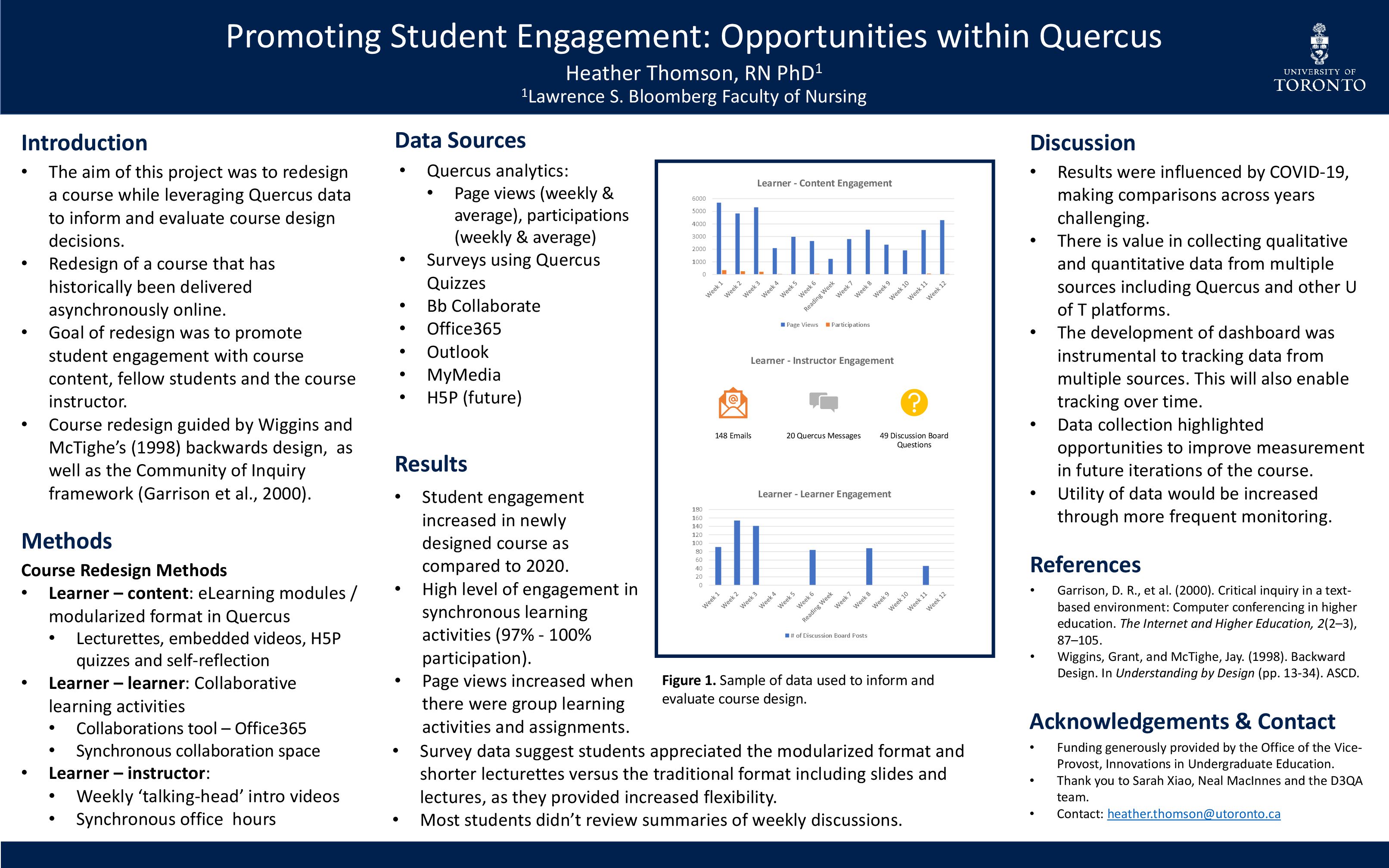 poster: promoting student engagement - opportunities with quercus
